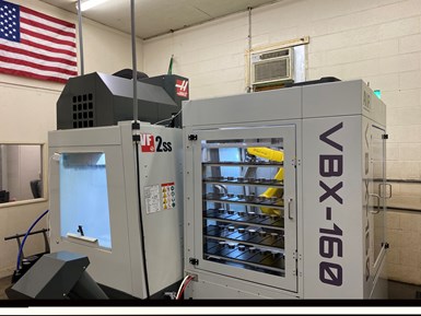 VBX-160 automation system at a Haas VF-2 VMC